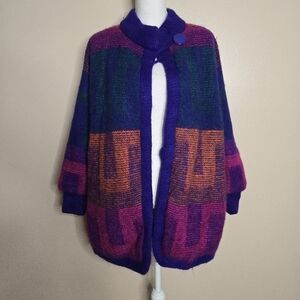 Carlisle Couture Vintage Rainbow Chunky Cardigan